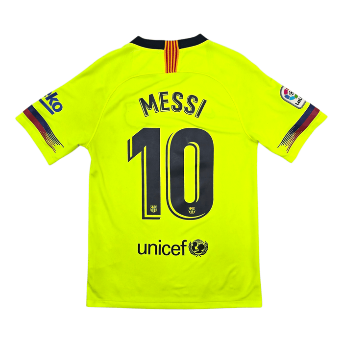 2018/19 Barcelona Away Football Shirt (S) Nike 10 Messi - Football Finery - FF303321