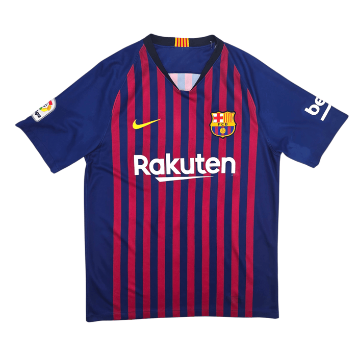 2018/19 Barcelona Home Football Shirt (M) Nike 10 Messi - Football Finery - FF302468