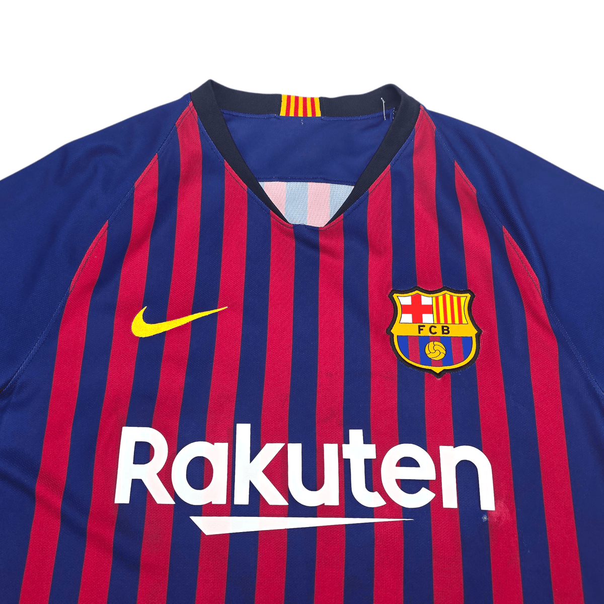 2018/19 Barcelona Home Football Shirt (M) Nike 10 Messi - Football Finery - FF302468