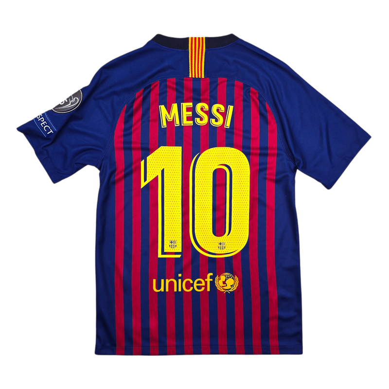 2018/19 Barcelona Home Football Shirt (S) Nike 10 Messi - Football Finery - FF304413