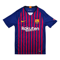 2018/19 Barcelona Home Football Shirt (S) Nike 10 Messi - Football Finery - FF304413