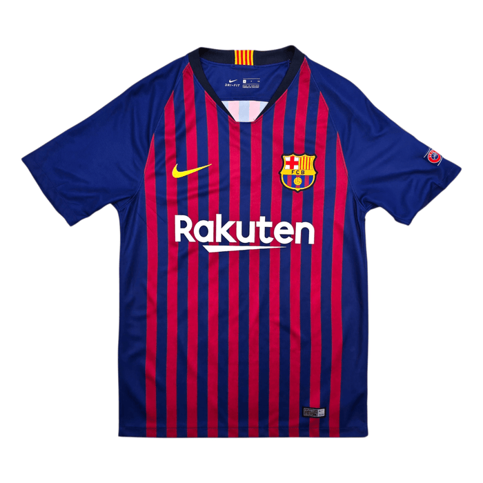 2018/19 Barcelona Home Football Shirt (S) Nike 10 Messi - Football Finery - FF304413
