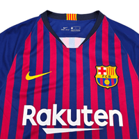 2018/19 Barcelona Home Football Shirt (S) Nike 10 Messi - Football Finery - FF304413