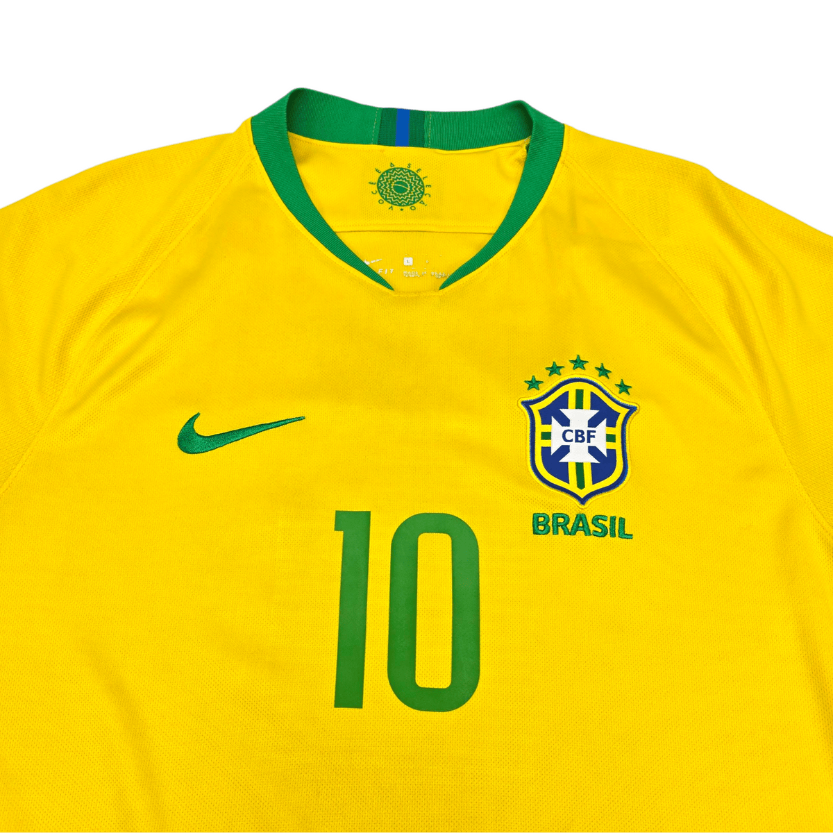 2018/19 Brazil Home Football Shirt (L) Nike 10 Neymar Jr - Football Finery - FF302664