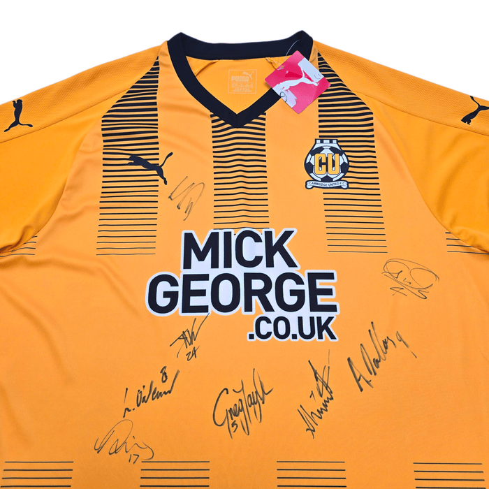 2018/19 Cambridge United Home Football Shirt (2XL) Puma (BNWTs) Squad Signed - Football Finery - FF303964