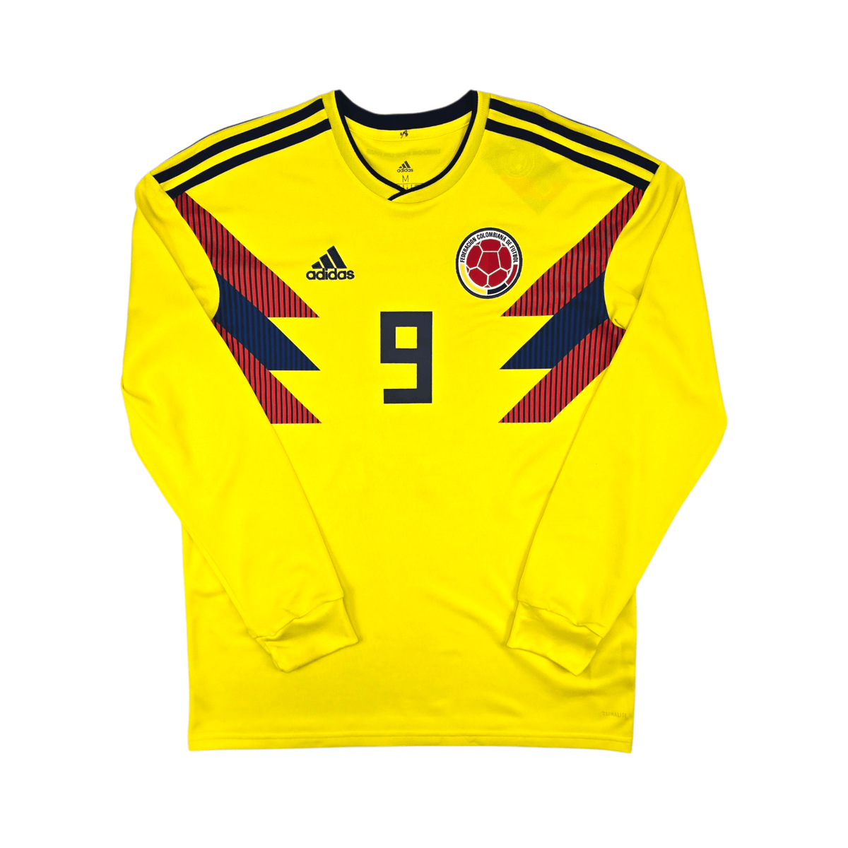 2018/19 Colombia Home Football Shirt (M) Adidas 9 Falcao - Football Finery - FF302504