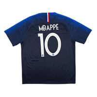 2018/19 France Home Football Shirt (XL) Nike #10 Mbappe - Football Finery - FF300738