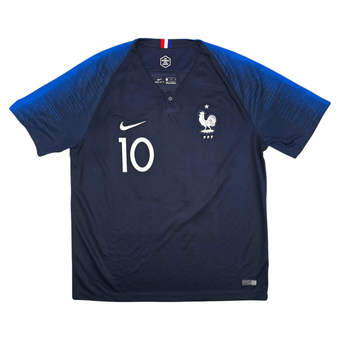 2018/19 France Home Football Shirt (XL) Nike #10 Mbappe - Football Finery - FF300738