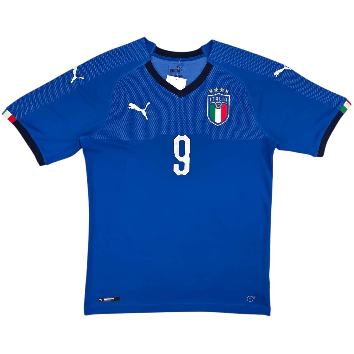 2018/19 Italy Home Football Shirt (M) Puma 9 Balotelli - Football Finery - FF302793
