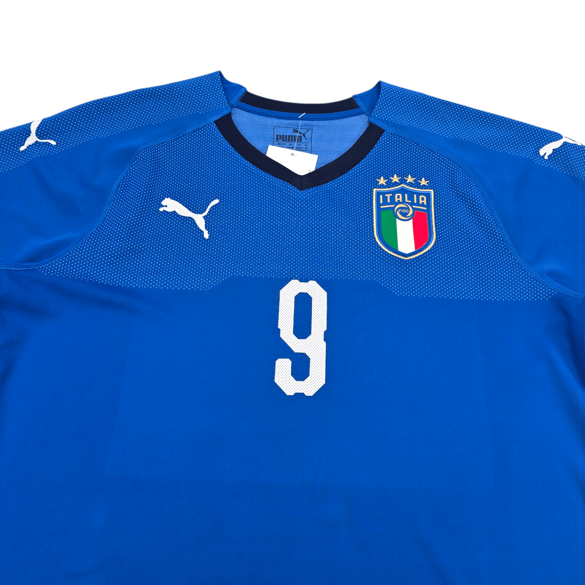 2018/19 Italy Home Football Shirt (M) Puma 9 Balotelli - Football Finery - FF302793