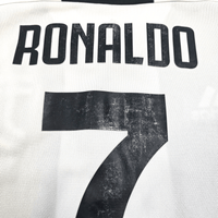 2018/19 Juventus Home Football Shirt (M) Adidas 7 Ronaldo - Football Finery - FF302964