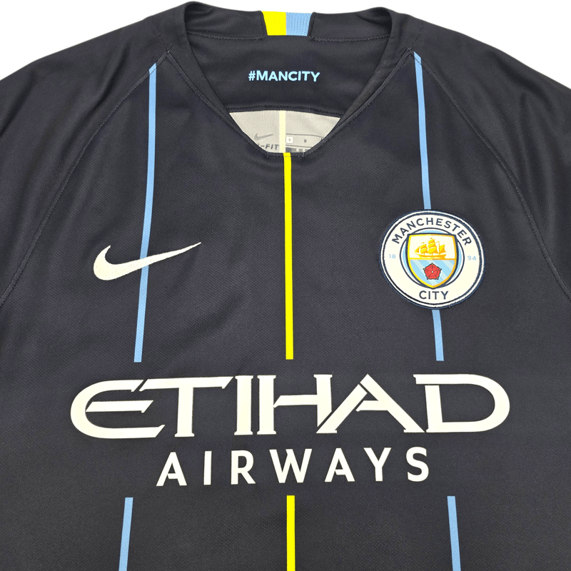 2018/19 Manchester City Away Football Shirt (S) Nike 4 Kompany - Football Finery - FF301314