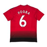 2018/19 Manchester United Home Football Shirt (M) Adidas 6 Pogba - Football Finery - FF302654