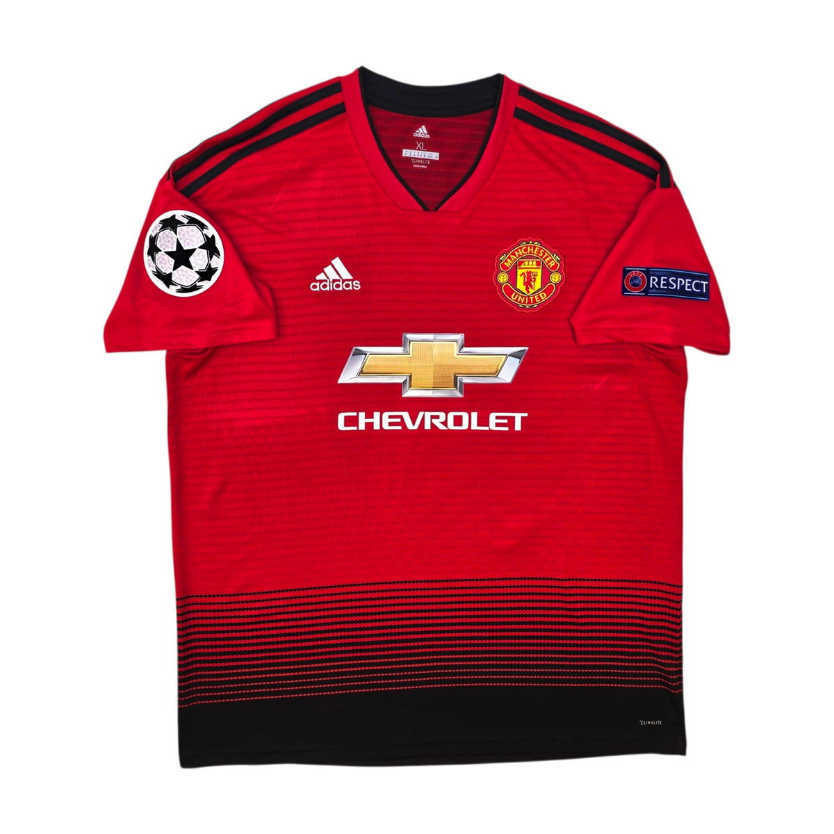 2018/19 Manchester United Home Football Shirt (XL) Adidas 6 Pogba - Football Finery - FF303971