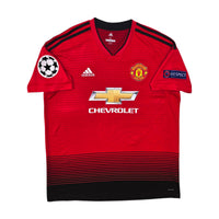 2018/19 Manchester United Home Football Shirt (XL) Adidas 6 Pogba - Football Finery - FF303971
