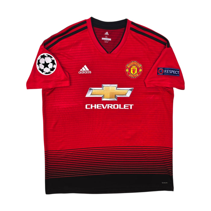 2018/19 Manchester United Home Football Shirt (XL) Adidas 6 Pogba - Football Finery - FF303971