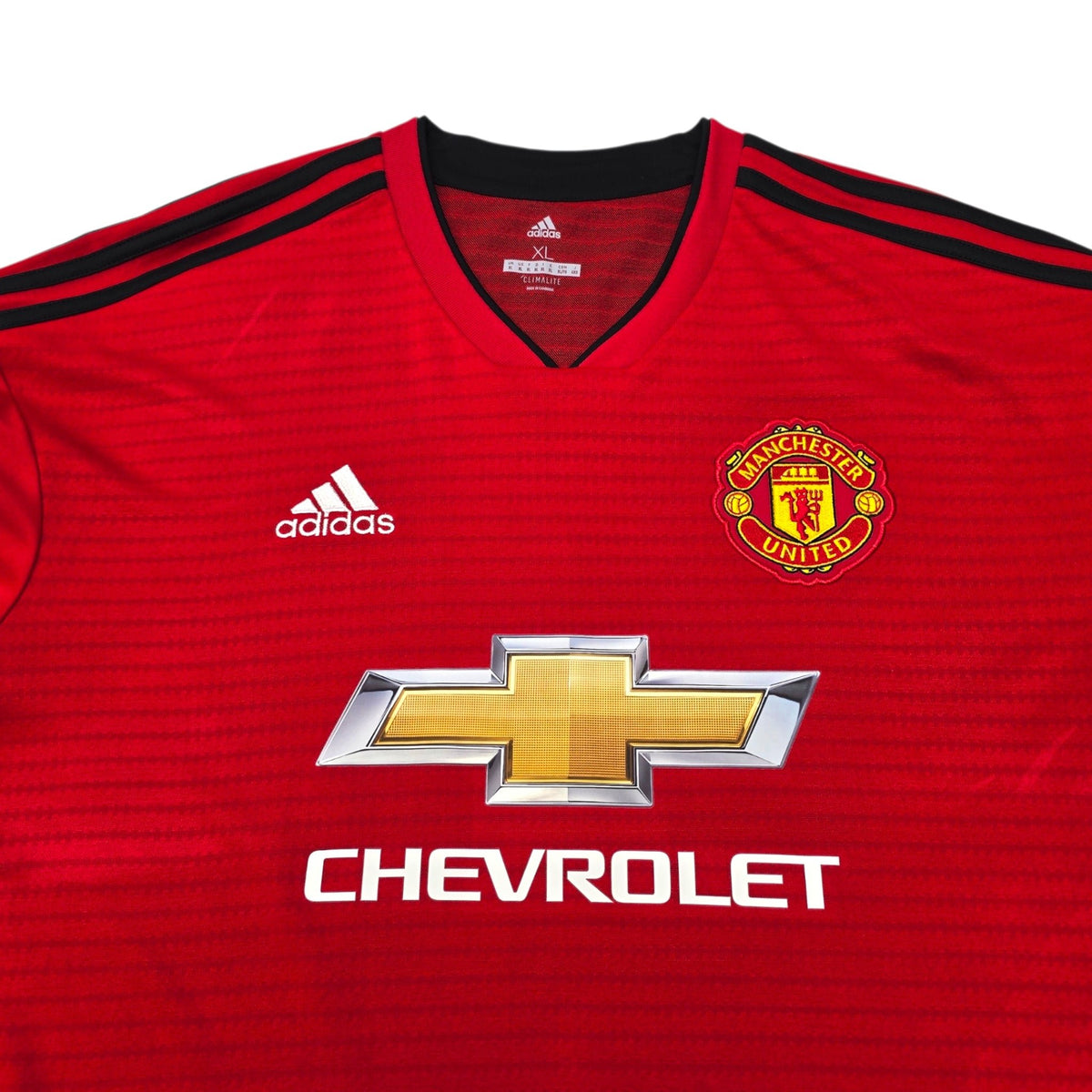 2018/19 Manchester United Home Football Shirt (XL) Adidas 6 Pogba - Football Finery - FF303971