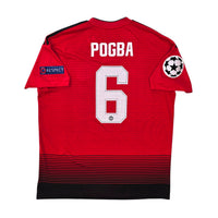 2018/19 Manchester United Home Football Shirt (XL) Adidas 6 Pogba - Football Finery - FF303971