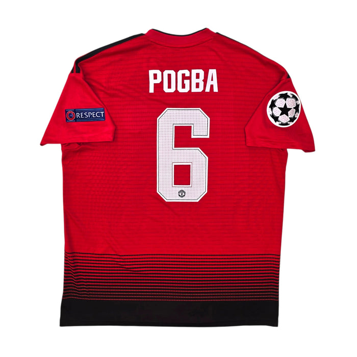 2018/19 Manchester United Home Football Shirt (XL) Adidas 6 Pogba - Football Finery - FF303971
