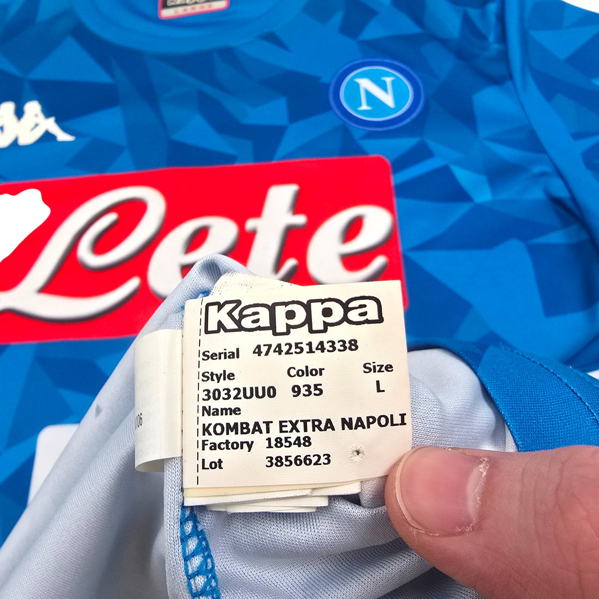 2018/19 Napoli Home Football Shirt (L) Kappa 24 Insigne - Football Finery - FF304071