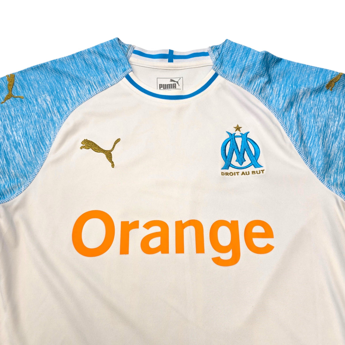 2018/19 Olympique Marseille Home Football Shirt (S) Puma 10 Payet - Football Finery - FF306084