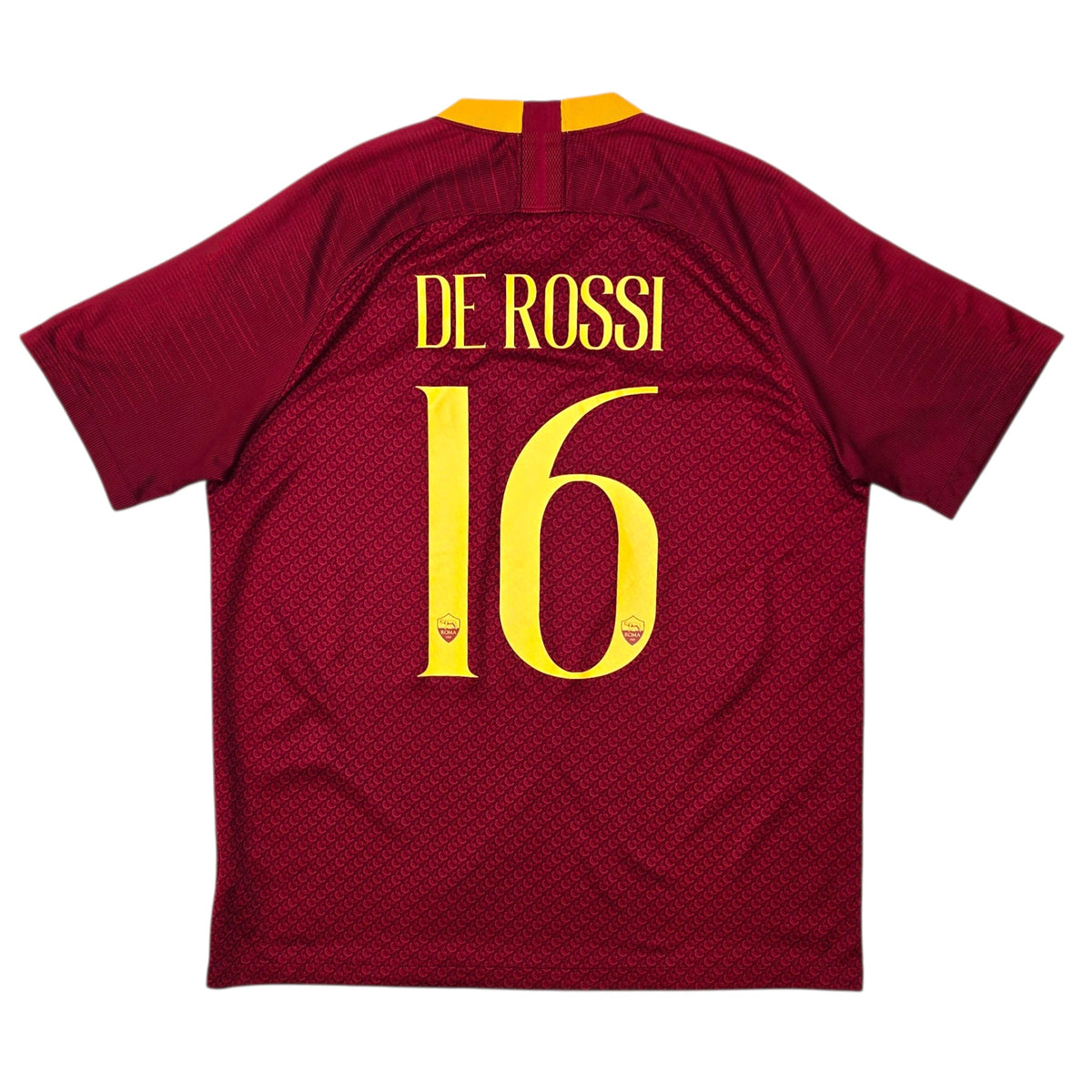 2018/19 Roma Home Football Shirt (L) Nike 16 De Rossi - Football Finery - FF304613