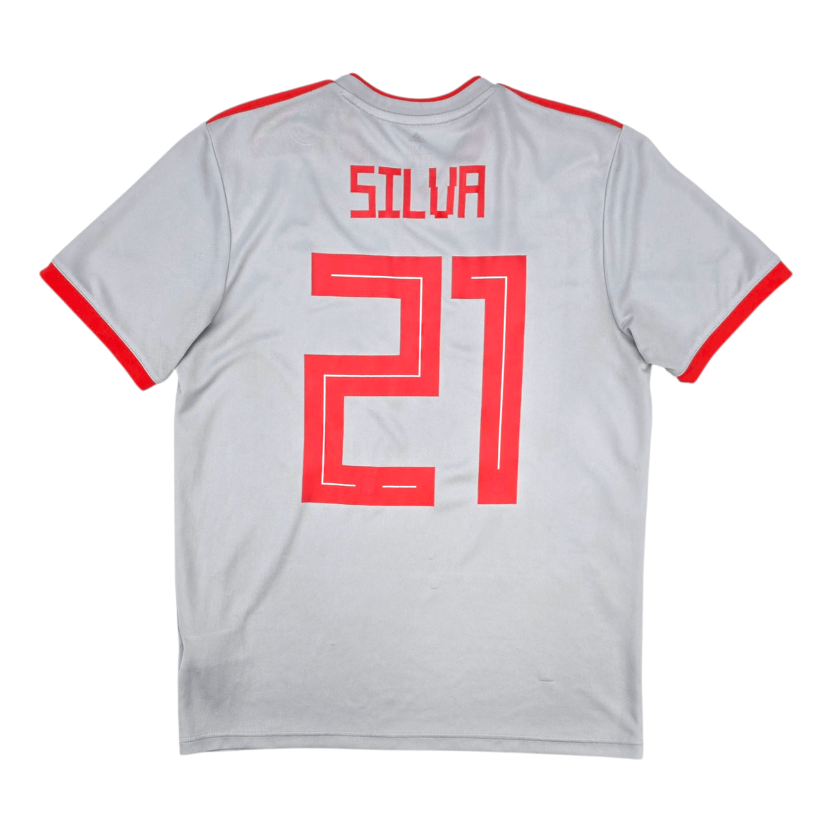 2018/19 Spain Away Football Shirt (M) Adidas 21 Silva - Football Finery - FF301112