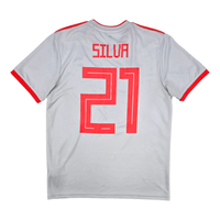 2018/19 Spain Away Football Shirt (M) Adidas 21 Silva - Football Finery - FF301112