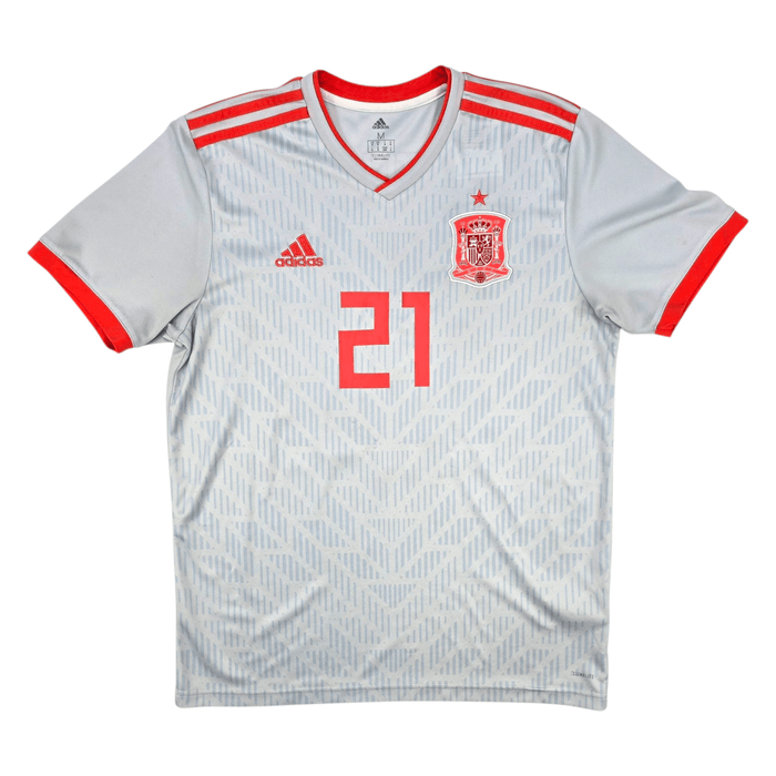2018/19 Spain Away Football Shirt (M) Adidas 21 Silva - Football Finery - FF301112