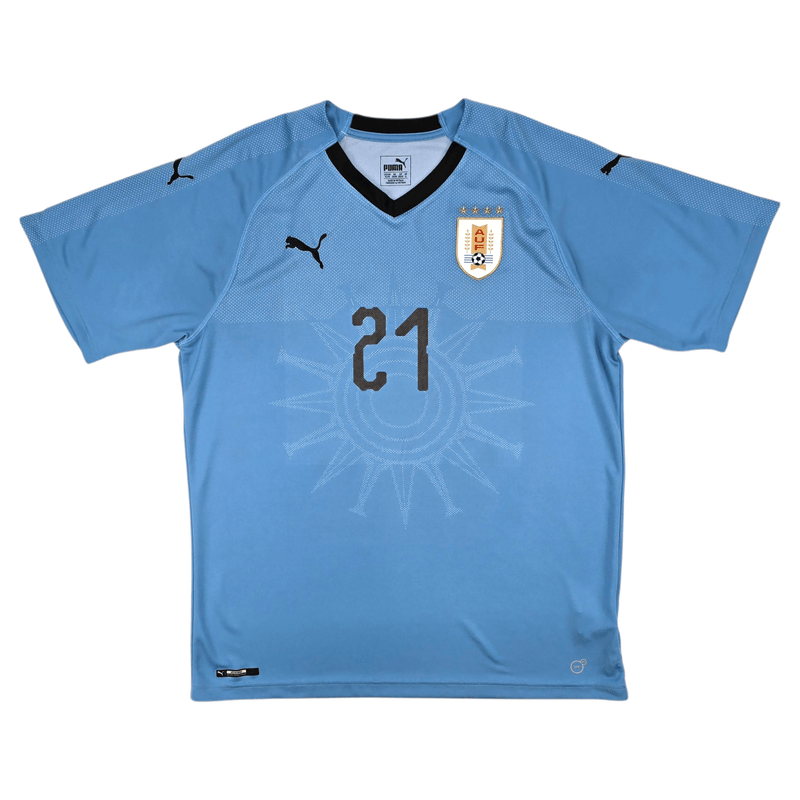 2018/19 Uruguay Home Football Shirt (XL) Puma 21 Cavani - Football Finery - FF302023