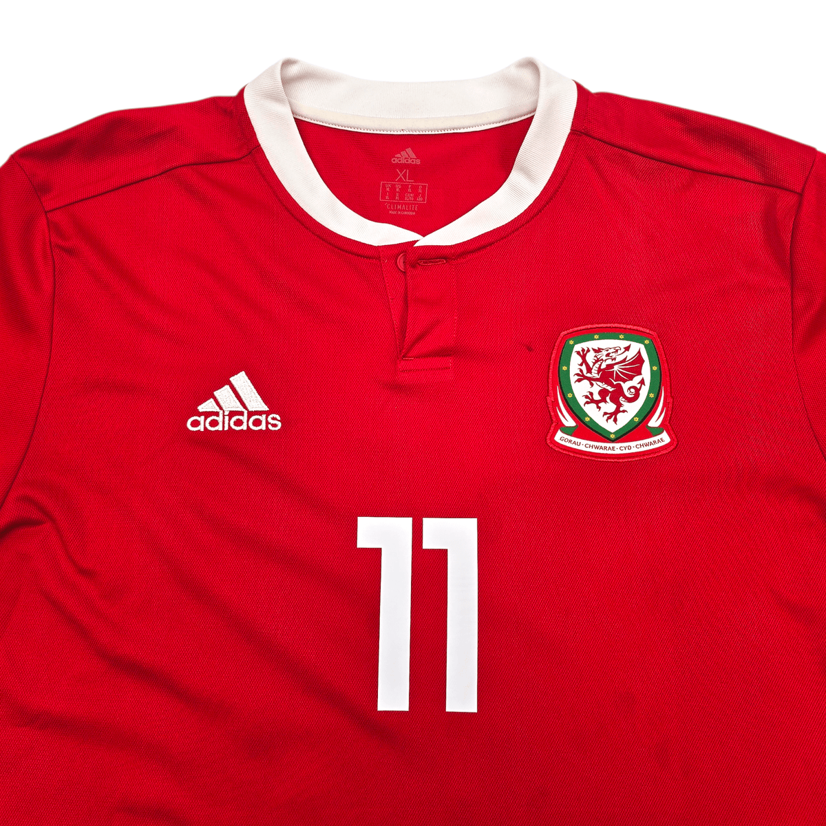 2018/19 Wales Home Football Shirt (XL) Adidas 11 Bale - Football Finery - FF303395