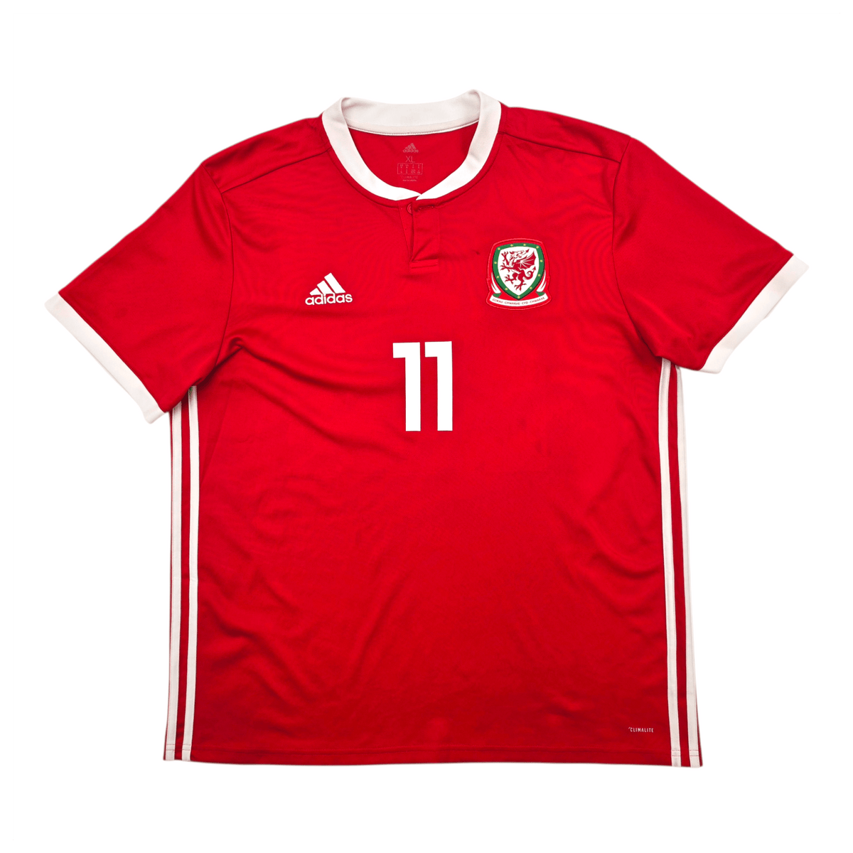 2018/19 Wales Home Football Shirt (XL) Adidas 11 Bale - Football Finery - FF303395