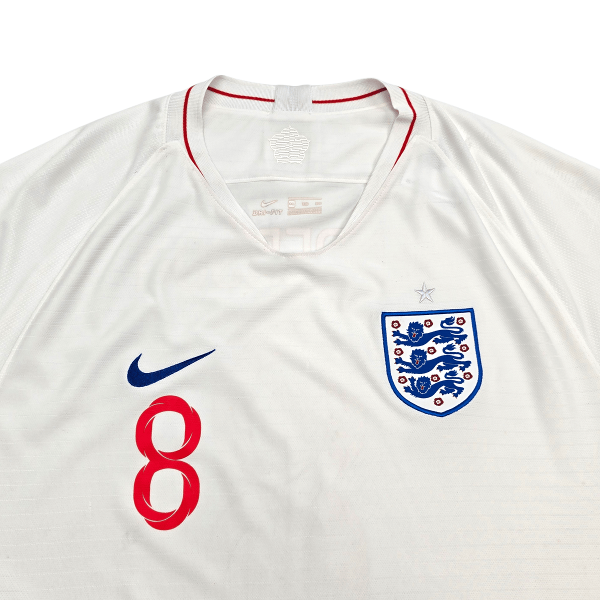 2018/20 England Home Football Shirt (2XL) Nike 8 Henderson - Football Finery - FF304566