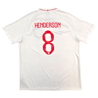 2018/20 England Home Football Shirt (2XL) Nike 8 Henderson - Football Finery - FF304566