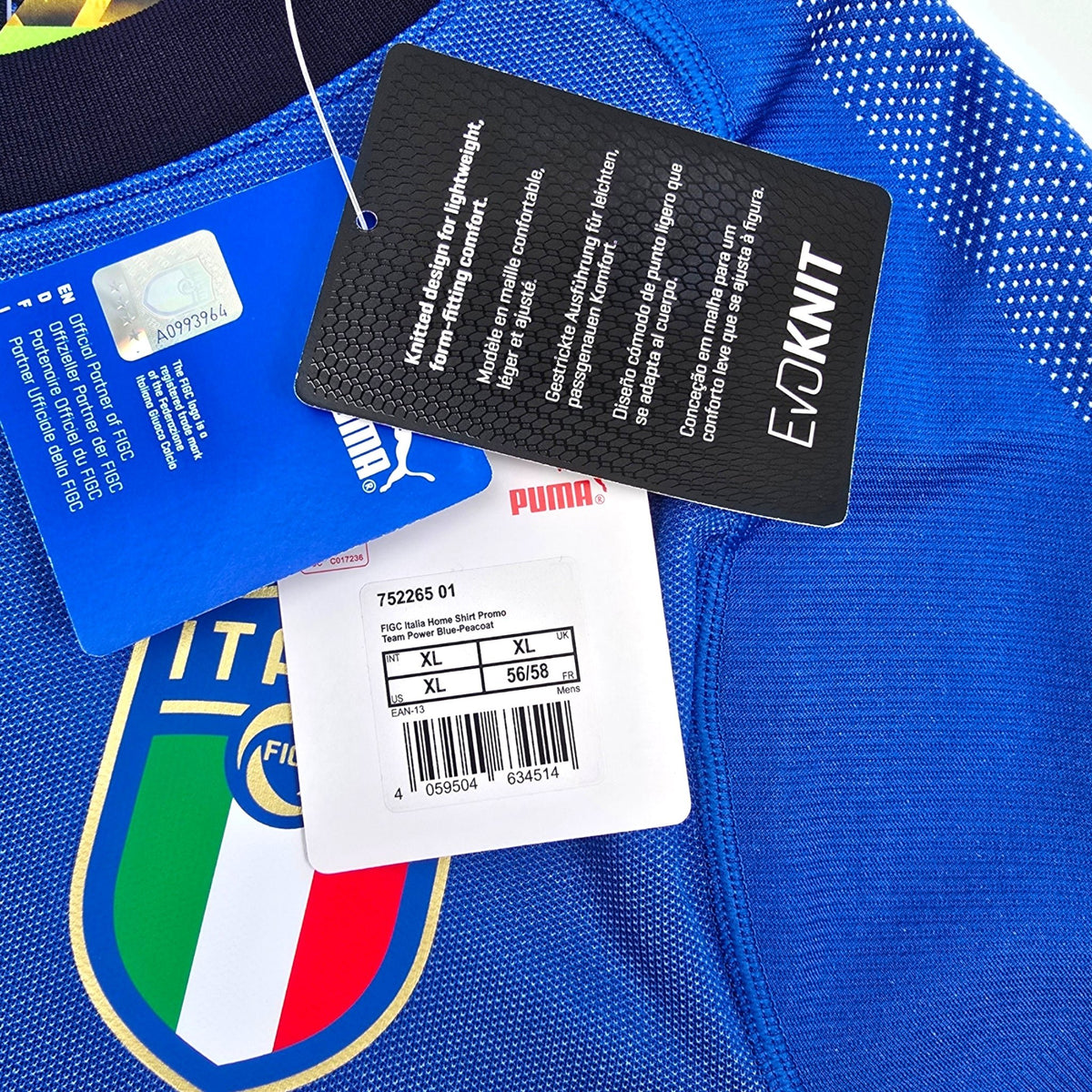 2018/20 Italy Home Football Shirt (XL) Puma 3 Chiellini (BNWTs) - Football Finery - FF306513