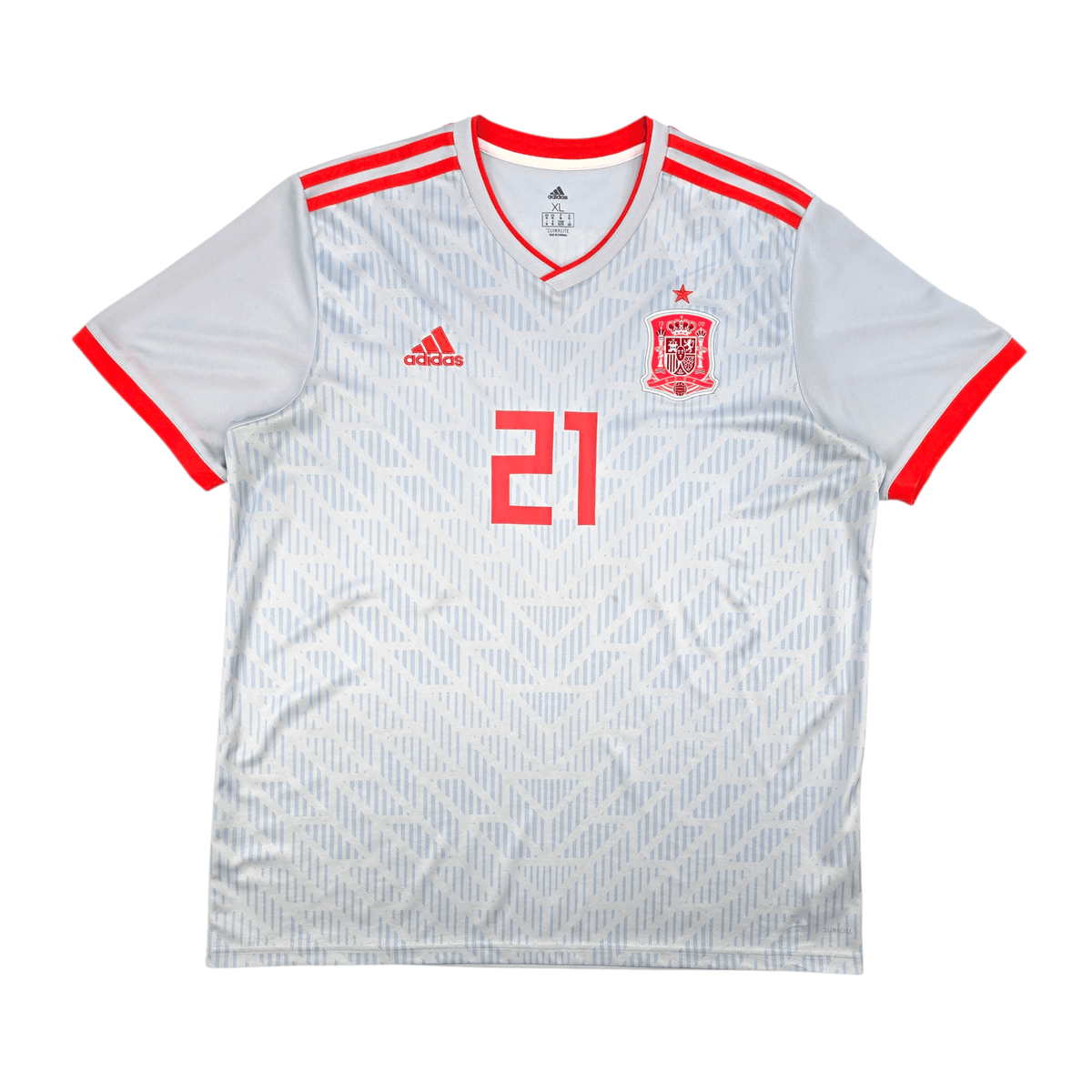 2018/20 Spain Away Football Shirt (XL) Adidas 21 Silva - Football Finery - FF301808
