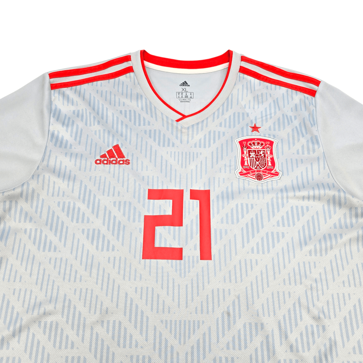 2018/20 Spain Away Football Shirt (XL) Adidas 21 Silva - Football Finery - FF301808
