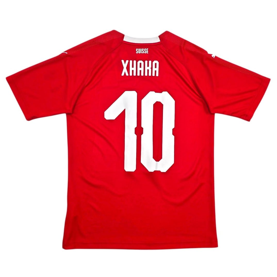 2018/20 Switzerland Home Football Shirt (S) Puma 10 Xhaka - Football Finery - FF304239