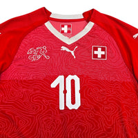 2018/20 Switzerland Home Football Shirt (S) Puma 10 Xhaka - Football Finery - FF304239
