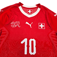 2018/20 Switzerland Home Football Shirt (XL) Puma 10 Xhaka (Player Version) - Football Finery - FF301472