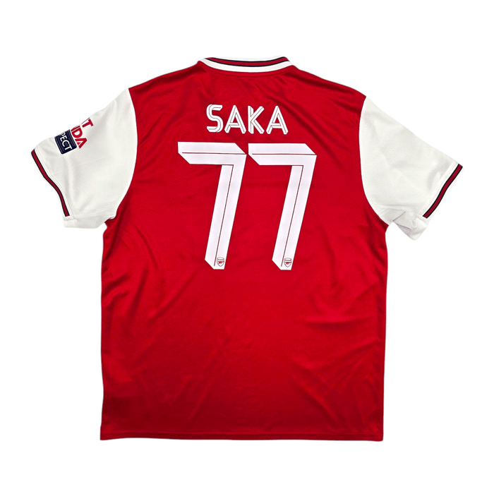 2019/20 Arsenal Home Football Shirt (XL) Adidas #77 Saka - Football Finery - FF301391