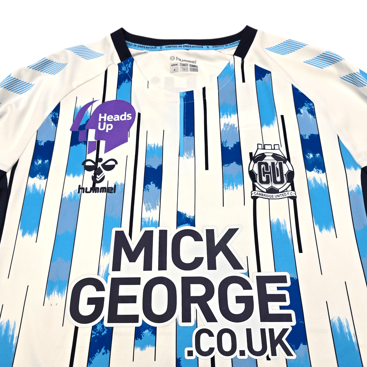 2019/20 Cambridge United Away Football Shirt (M) Hummel 3 Jones (Matchworn) - Football Finery - FF303473