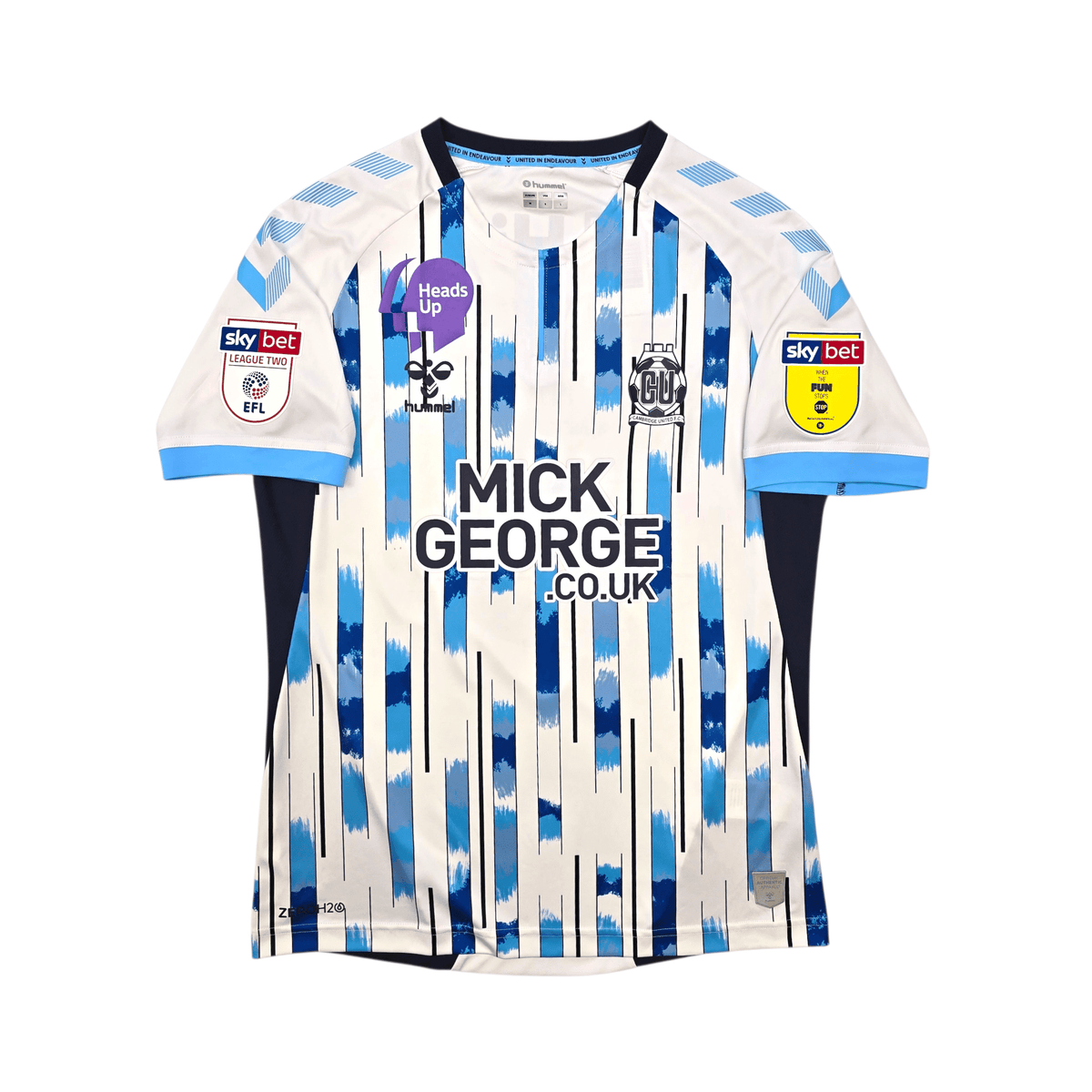 2019/20 Cambridge United Away Football Shirt (M) Hummel 3 Jones (Matchworn) - Football Finery - FF303473