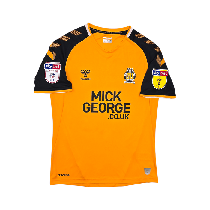 2019/20 Cambridge United Home Football Shirt (M) Hummel 23 Knowles (Matchworn /Signed) - Football Finery - FF303753
