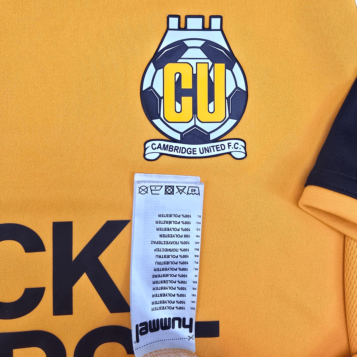 2019/20 Cambridge United Home Football Shirt (S) Hummel 15 Mullin - Football Finery - FF303177