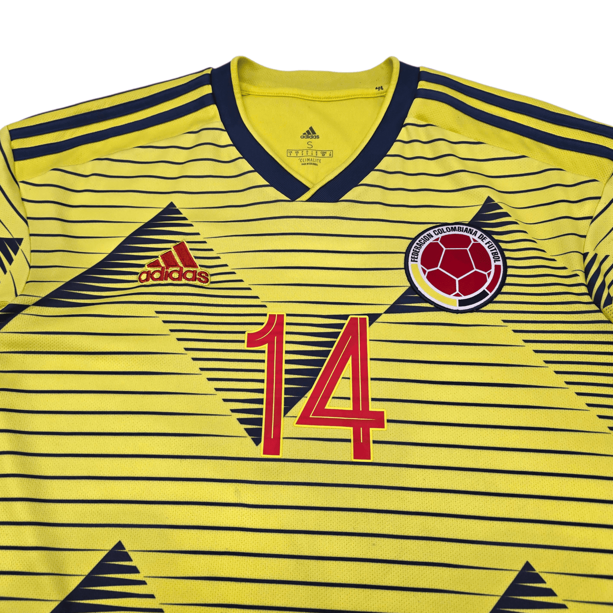 2019/20 Colombia Home Football Shirt (S) Adidas 14 L.Diaz - Football Finery - FF303278