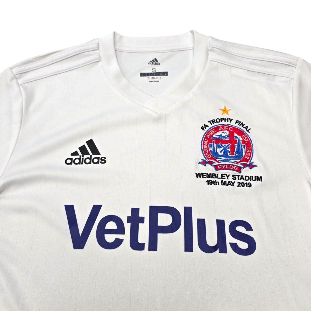 2019/20 Fylde Home Football Shirt (S) Adidas (FA Trophy Final) - Football Finery - FF305434