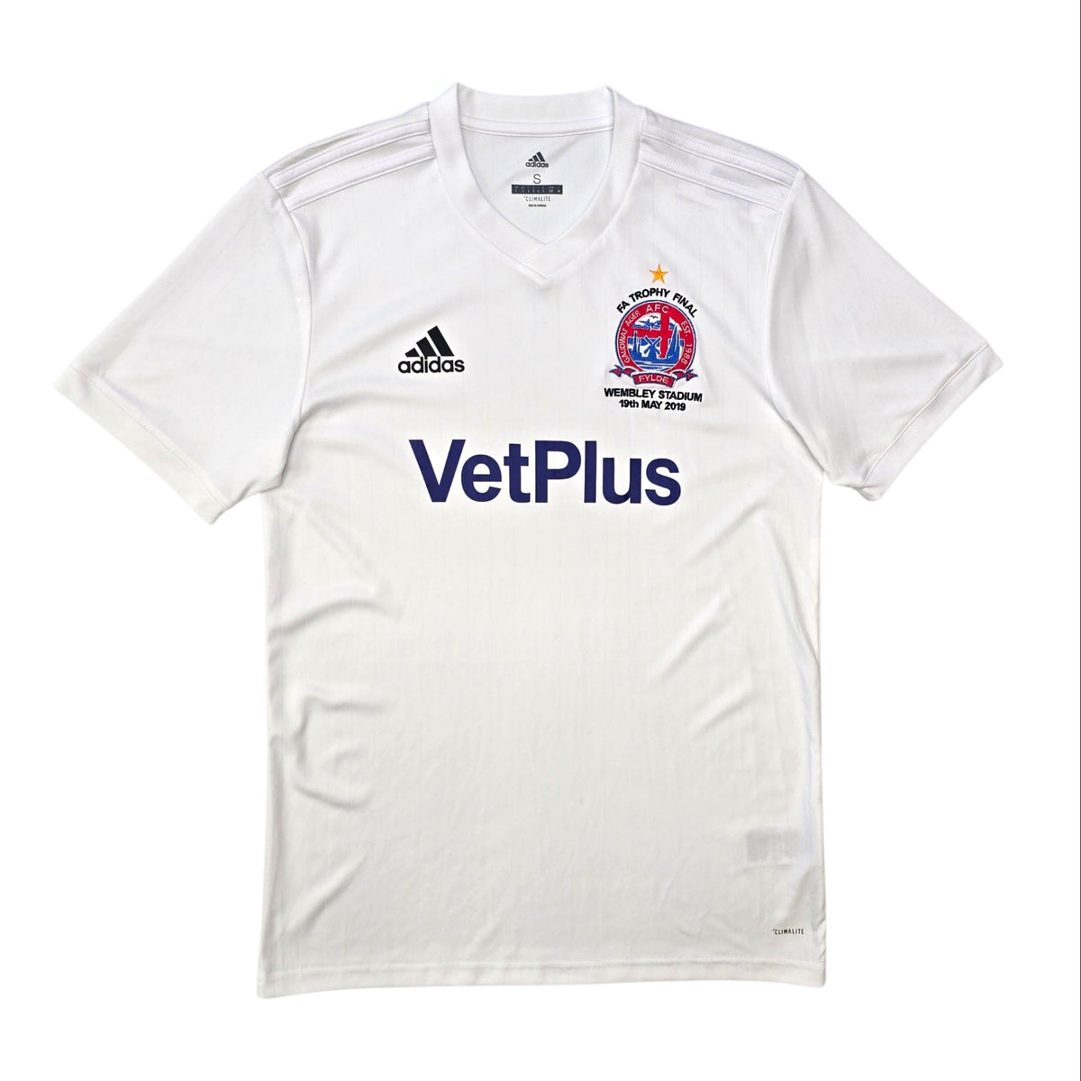 2019/20 Fylde Home Football Shirt (S) Adidas (FA Trophy Final) - Football Finery - FF305434