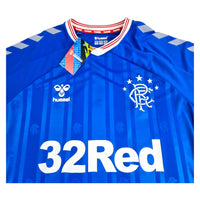 2019/20 Glasgow Rangers Home Football Shirt (M) Hummel # 9 Defoe - Football Finery - FF202433
