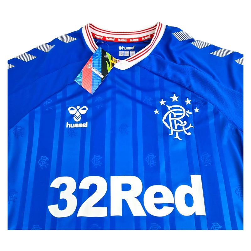 2019/20 Glasgow Rangers Home Football Shirt (M) Hummel # 9 Defoe - Football Finery - FF202433